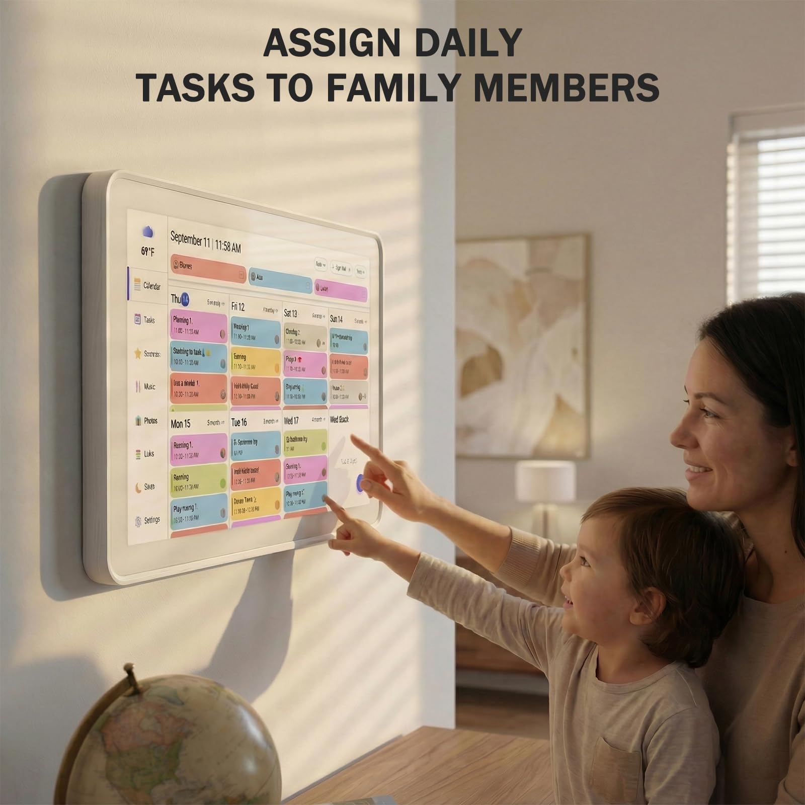 Calendar, 21.5 cyfrowy, Touch ekran Family Planner