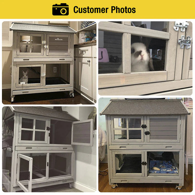 1787410623_S0QjvFmi Zewnętrzny Rabbit Hutch Bunny domek koła, drewniany Guinea Pig klatka do mały Animals