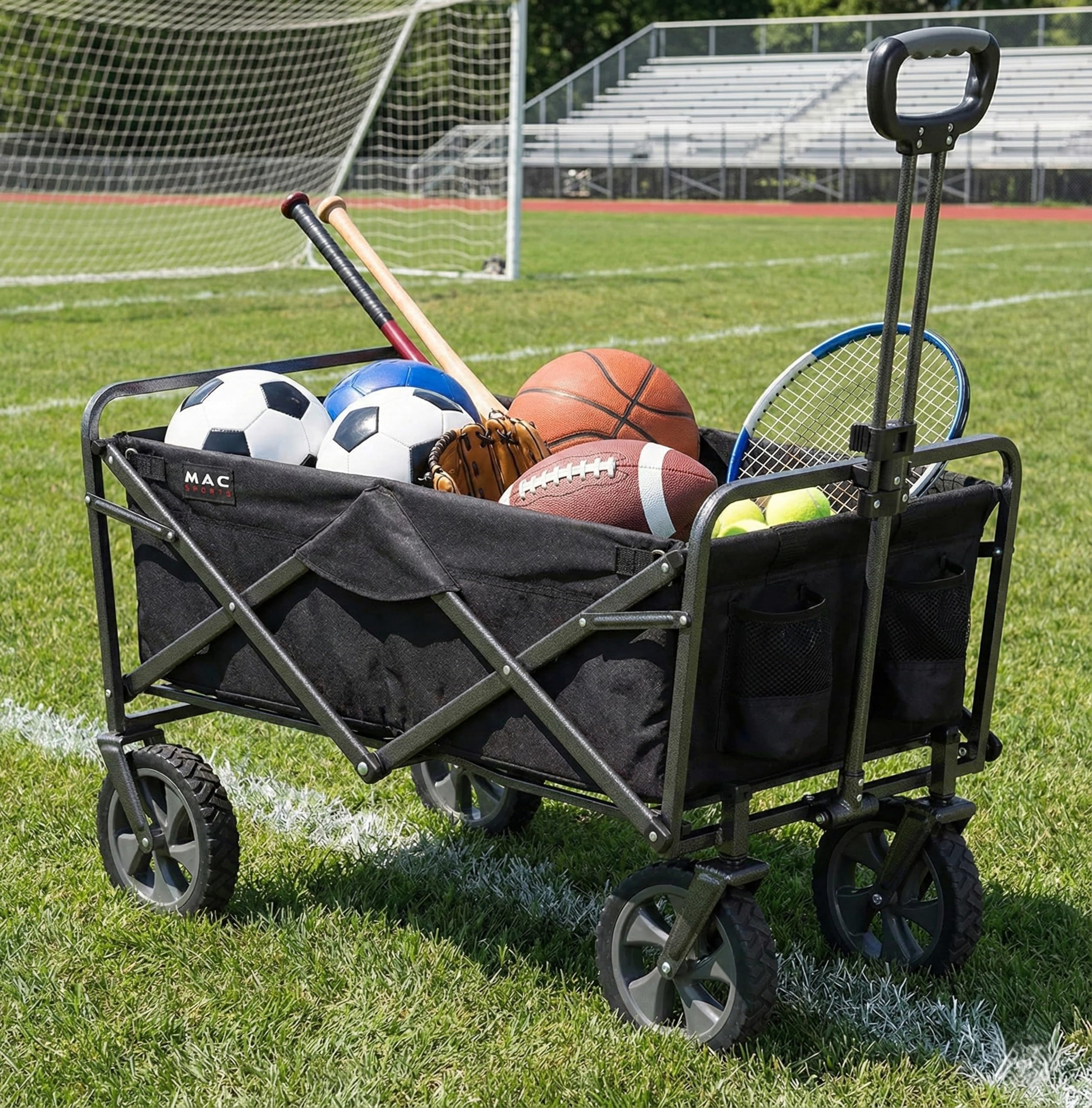 Składany zewnętrzny Utility Wagon z czarny