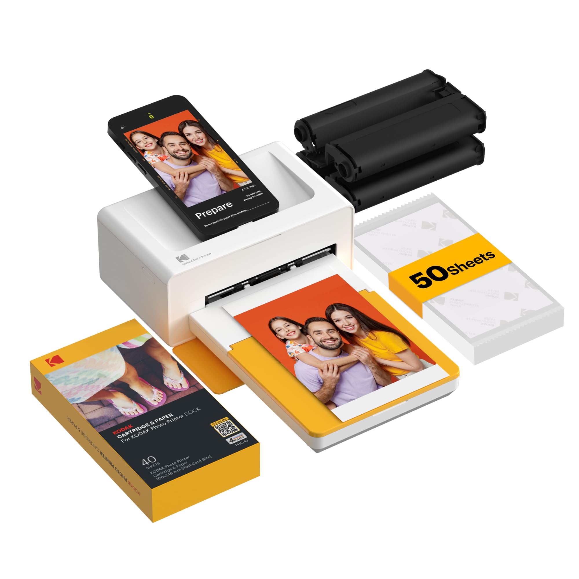 1787413264_PxKiS1b9 Dock Plus 4 X 6-cali Photo drukarka z 50 Sheets