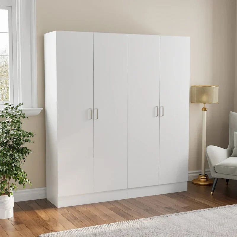 1787418601_f7E8y4Vb Freestanding 2-drzwi Bedroom Armoire z Hanging Rod