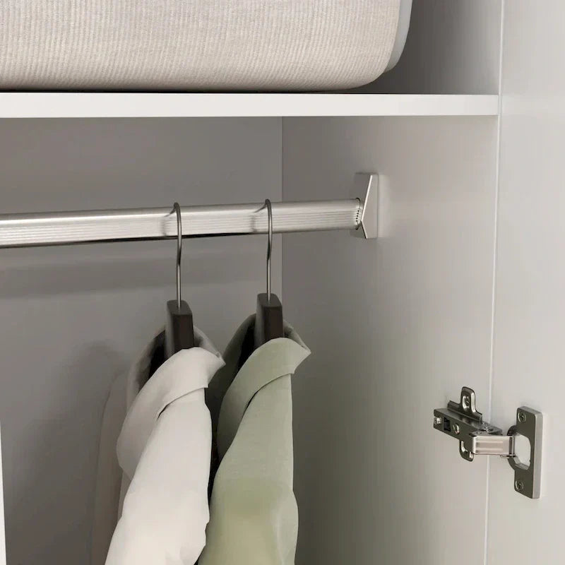1787418615_Fe3y6uab Freestanding 2-drzwi Bedroom Armoire z Hanging Rod