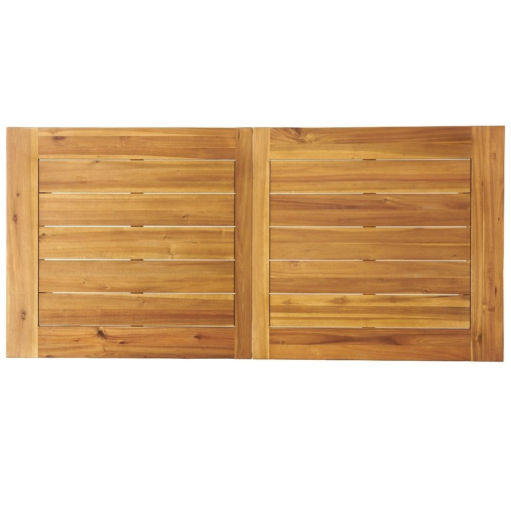 1787422570_OuVEmkYQ Deville Acacia drewno i żelazko stol jadalniany, Natural Stained z Rustic metal