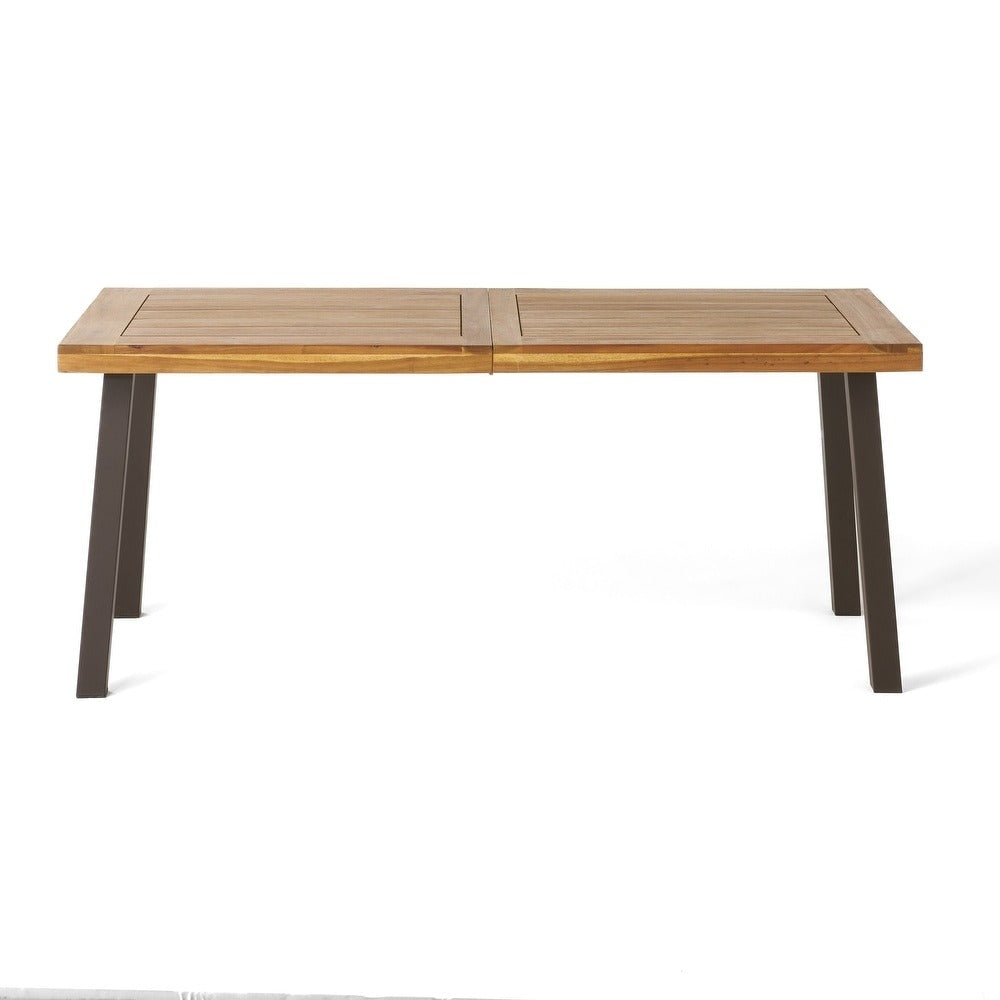 1787422594_joZSeCl9 Deville Acacia drewno i żelazko stol jadalniany, Natural Stained z Rustic metal