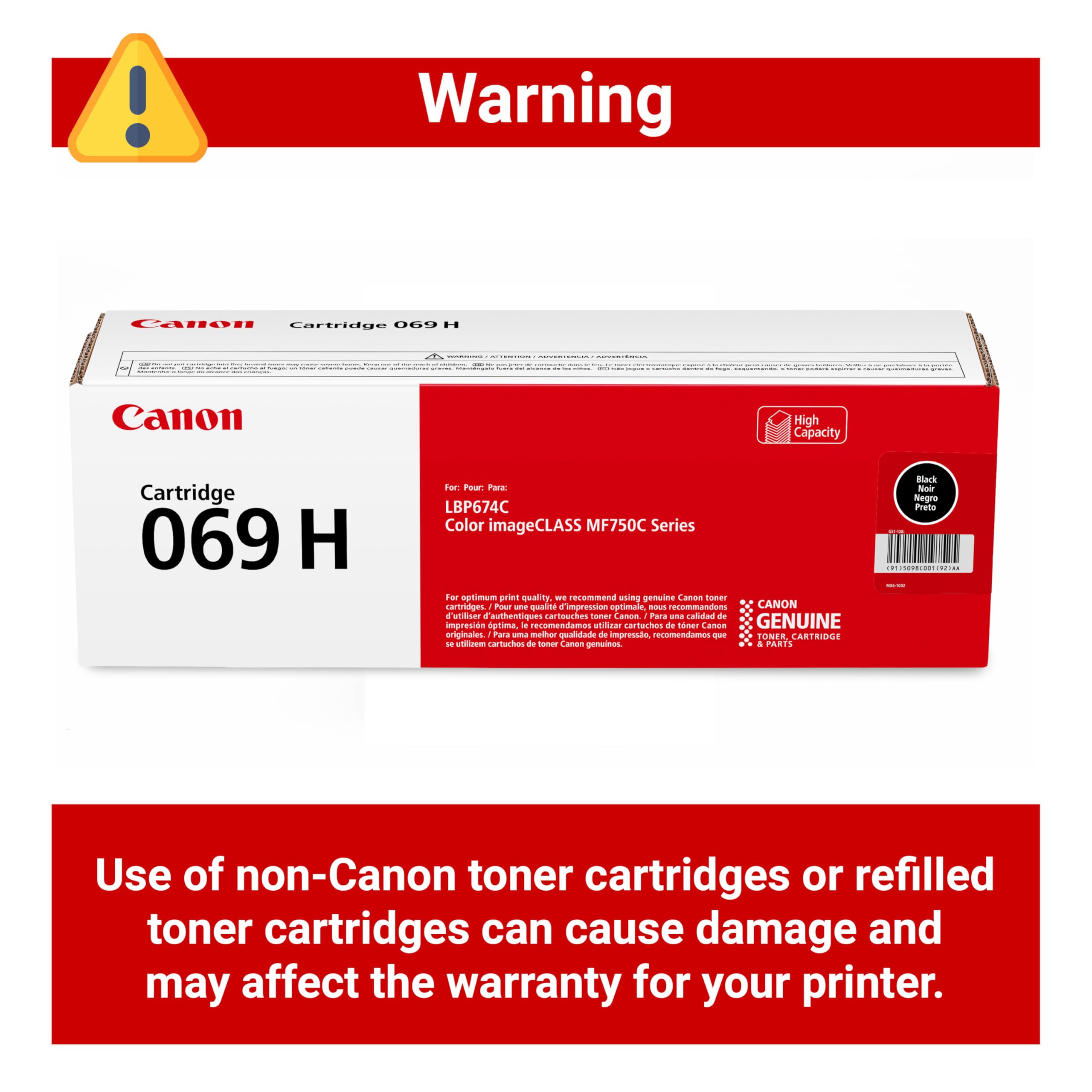 Genuine 069 czarny toner wkład, do MF753Cdw