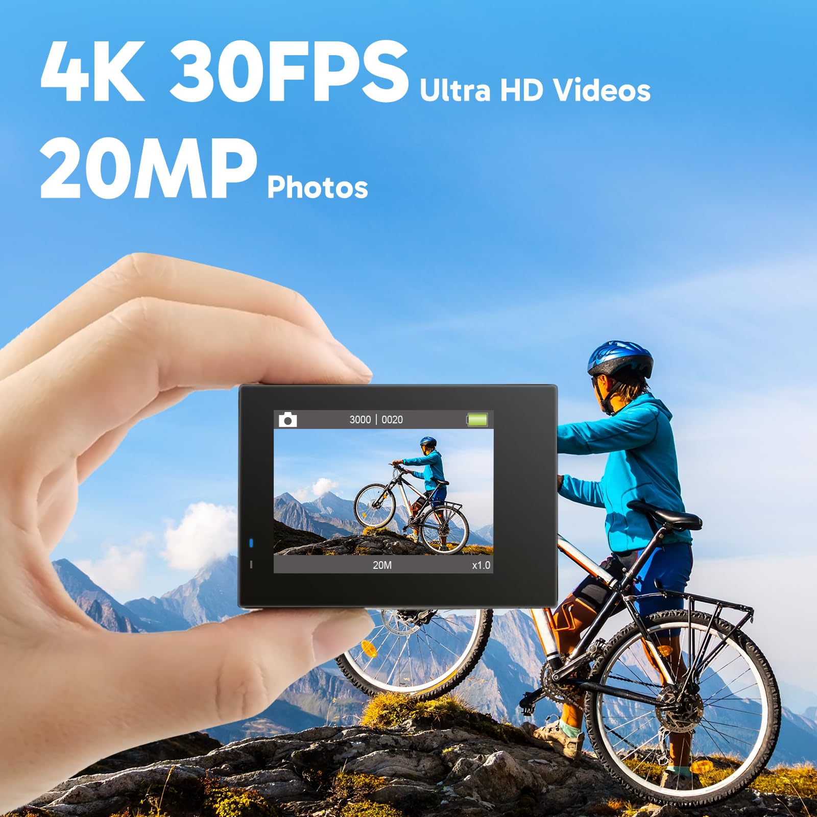 Action kamera, Brave 4, 4K z 64GB SD Card zestaw