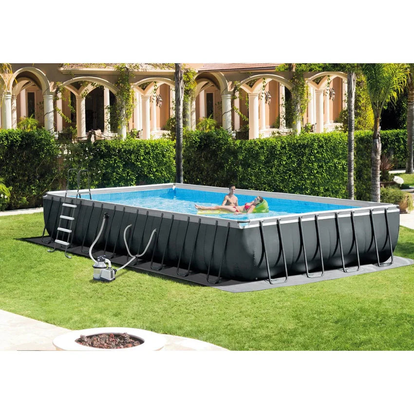 Plywacki basen, 32-ft X 16-ft X 52 Rectangular Ultra Xtr rama, W/pompa