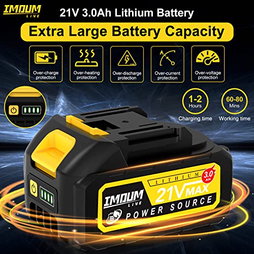1787428176_ZJ4EMybR Chainsaw - 2-in-1 Brushless Pole Saw and Mini - IMOUMLIVE 8 Cutting Cordless Power Pole Saw for Wood Cutting, Trimming