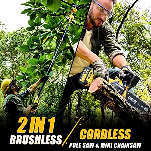 1787428186_mhjGksVr Chainsaw - 2-in-1 Brushless Pole Saw and Mini - IMOUMLIVE 8 Cutting Cordless Power Pole Saw for Wood Cutting, Trimming