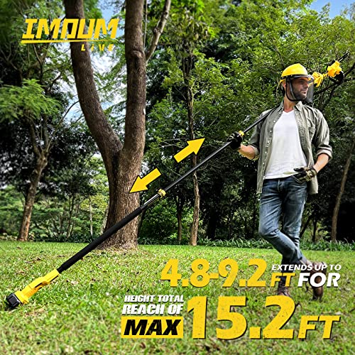 1787428189_Ww6KkVQf Chainsaw - 2-in-1 Brushless Pole Saw and Mini - IMOUMLIVE 8 Cutting Cordless Power Pole Saw for Wood Cutting, Trimming