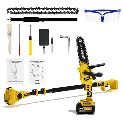 1787428195_KuNQOQXw Chainsaw - 2-in-1 Brushless Pole Saw and Mini - IMOUMLIVE 8 Cutting Cordless Power Pole Saw for Wood Cutting, Trimming