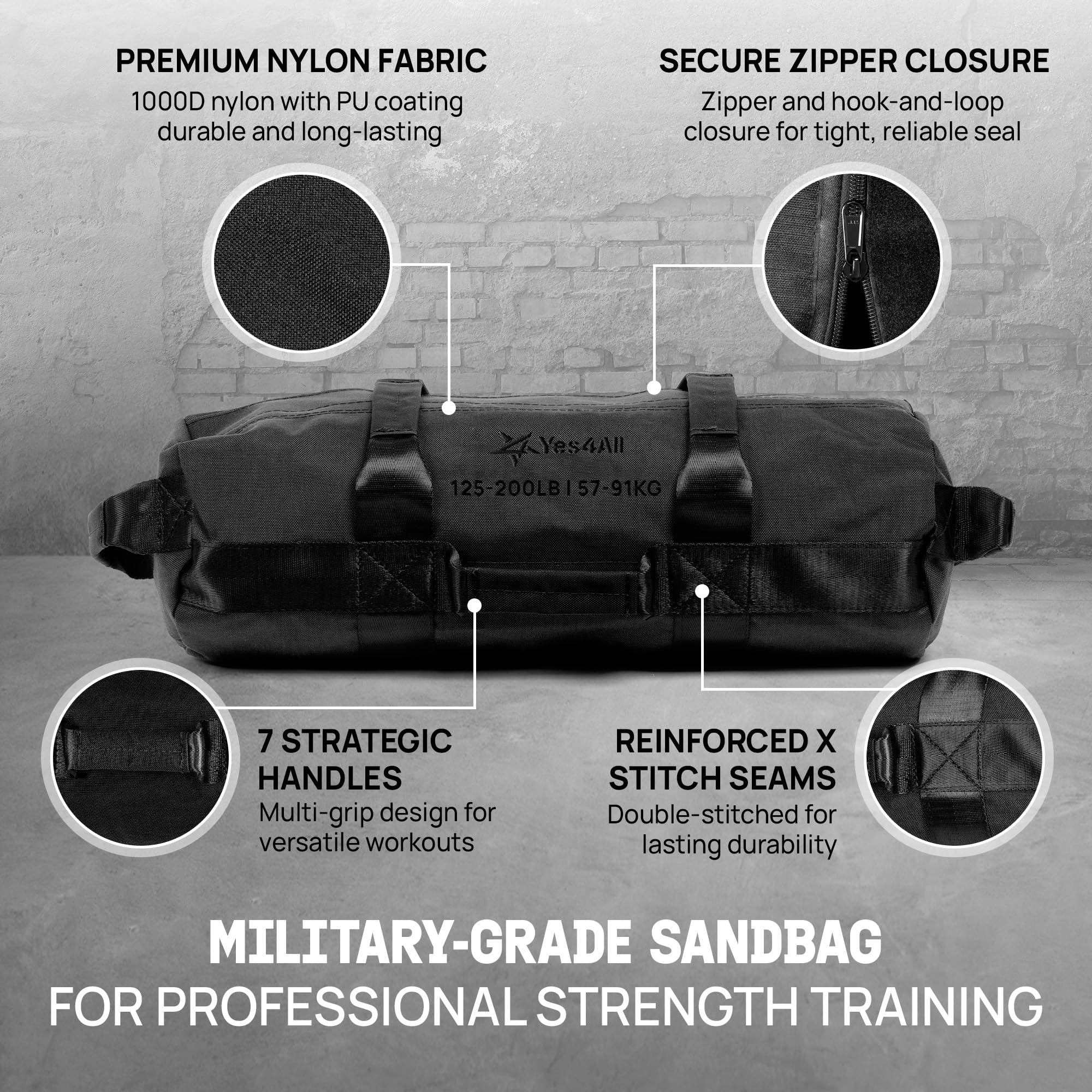 YES4ALL regulowany Sandbags do waga Training