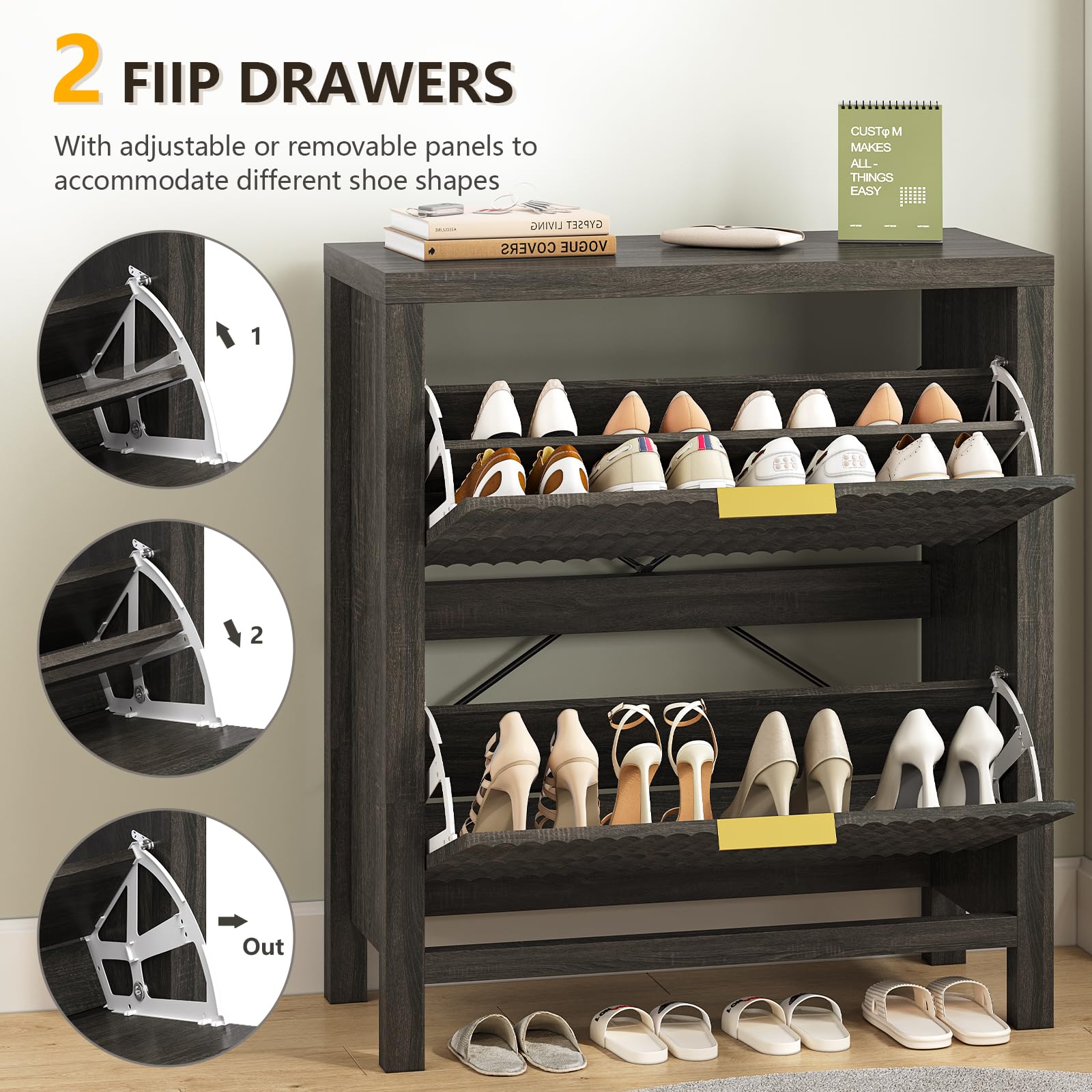 1787429194_ItIEDTuV Szafka, Shoe, magazynowy, do Entryway z Flip szuflady
