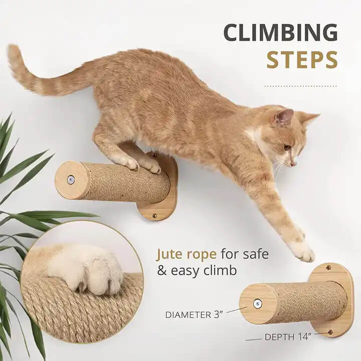 Montowany na scianie dla kota półki dla kota ściana Hammock z Steps