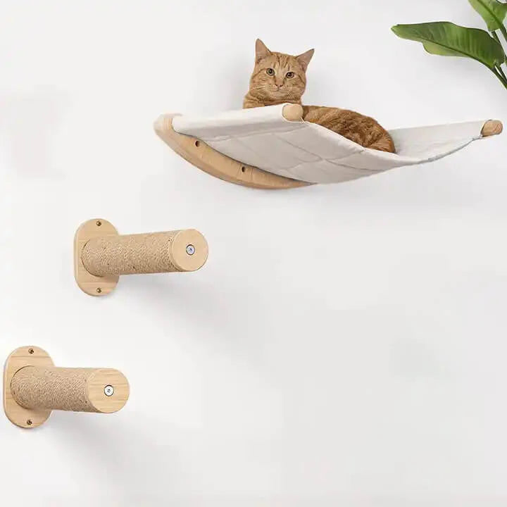 Montowany na scianie dla kota półki dla kota ściana Hammock z Steps