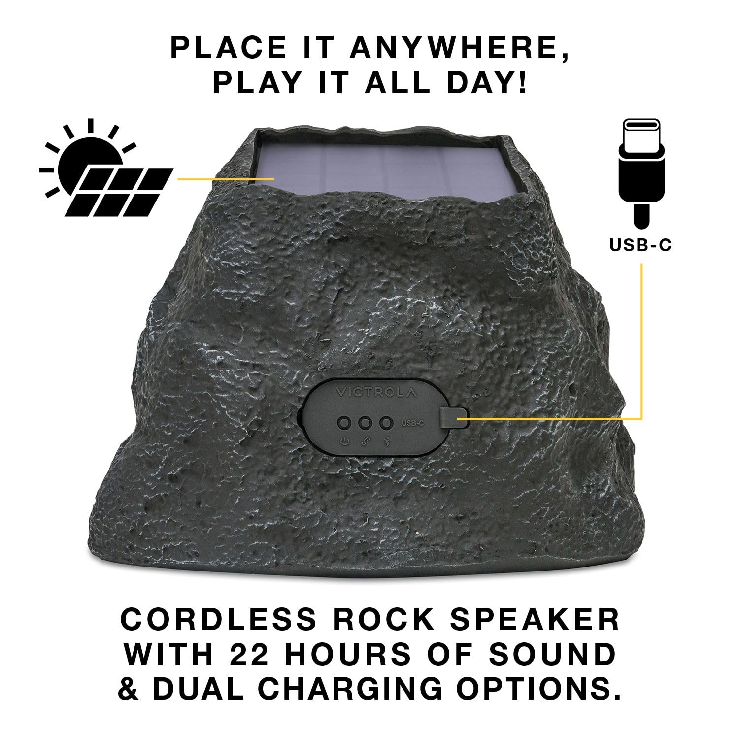 Głośnik, Rock, Connect, Bluetooth słoneczny Rock głośnik