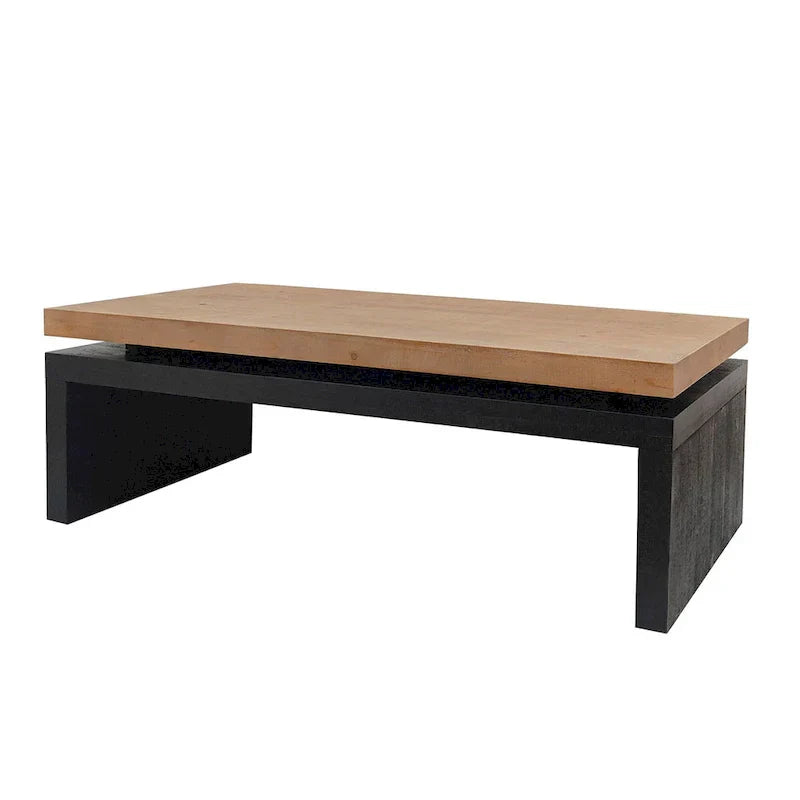 Stolik kawowy, Versatile 2-poziom, w czarny i Natural drewno, do Living pokój