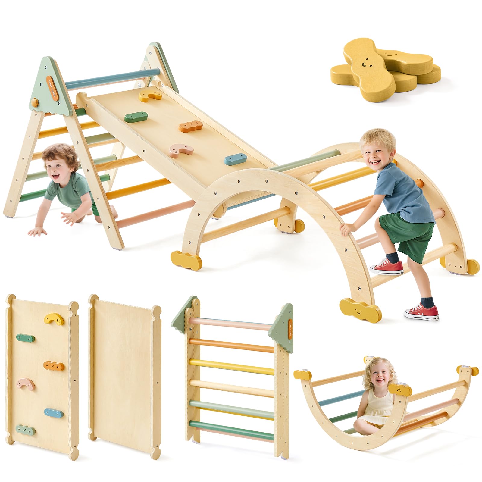 1787432322_bzlvhWpO Pikler Triangle zestaw, 7-in-1 Montessori Climber