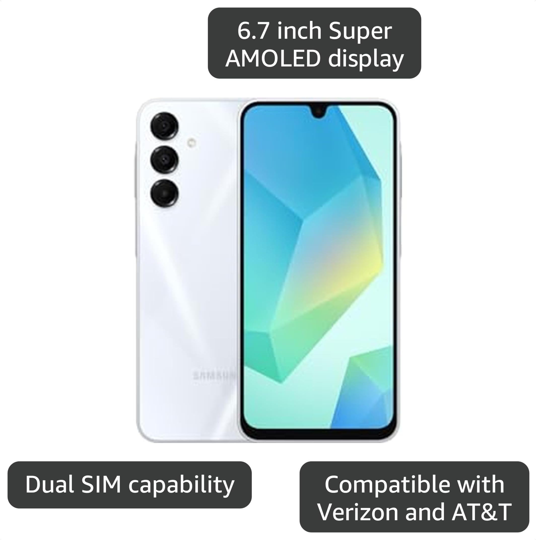 A16 Smartphone, 4G LTE, Unlocked podwójny SIM, 50MP kamera
