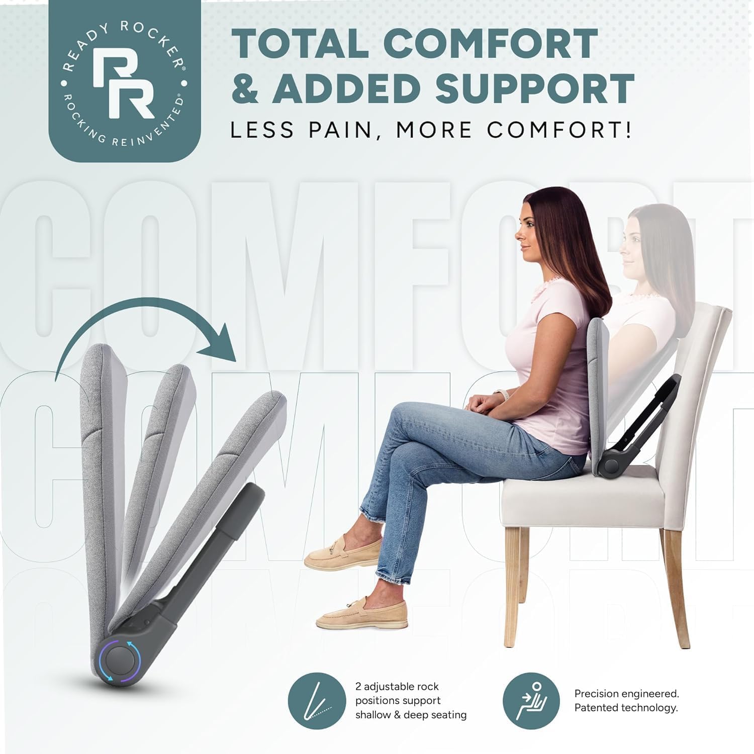 Ultra regulowany ergonomiczny Rocker, tylny Pain Relief