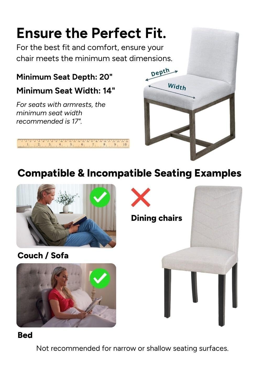 Ultra regulowany ergonomiczny Rocker, tylny Pain Relief