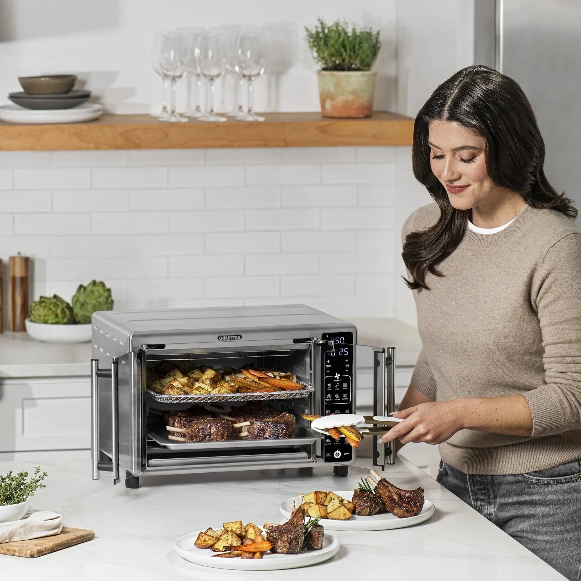 1787440317_dK9PsAWn Toaster piekarnik, 6-Slice cyfrowy, frytkownica beztluszczowa z 19 One-touch Presets, stal nierdzewna
