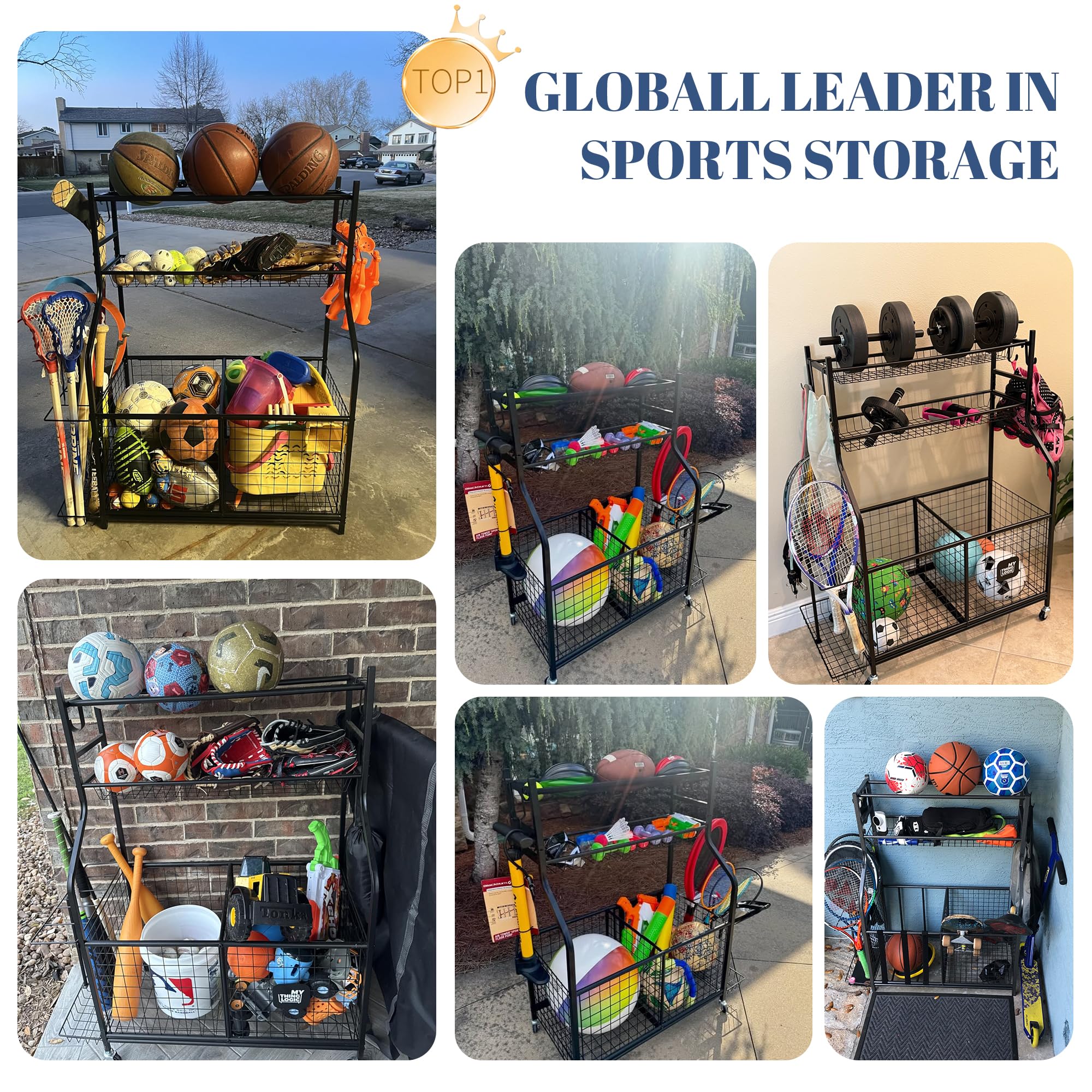 Ball, garazowy, magazynowy Organizer, do Sports Equipment