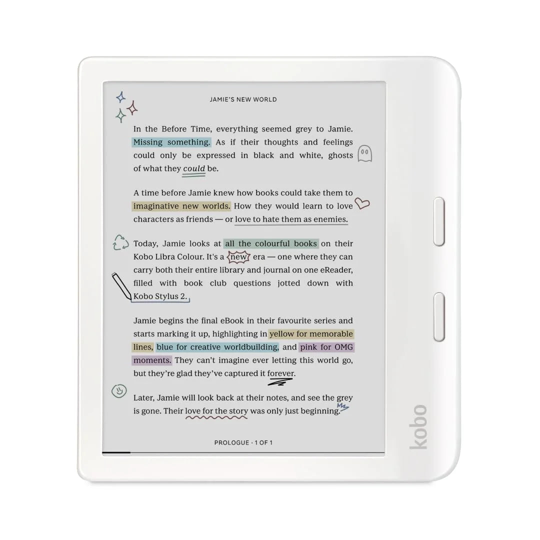 Libra Colour Ereader z 7 Glare-free wyświetlacz