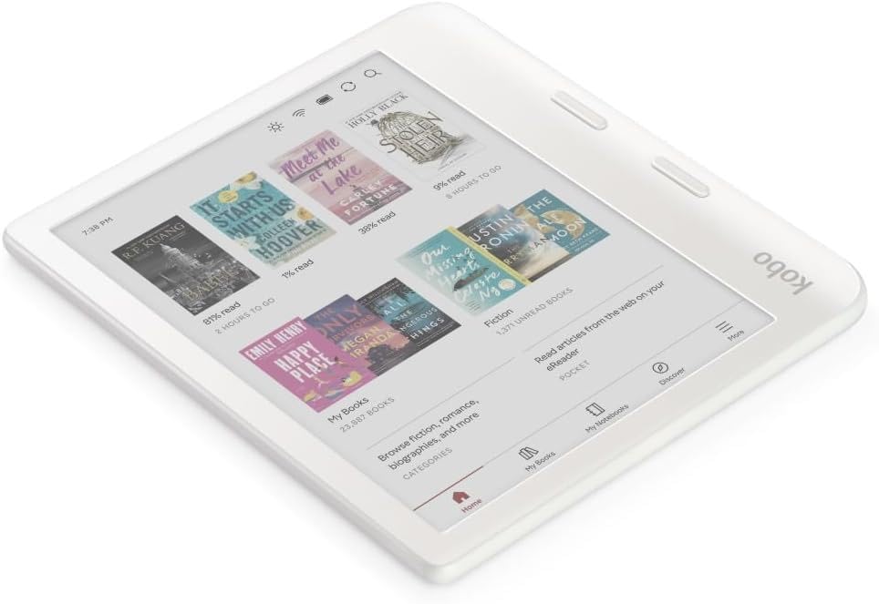 Libra Colour Ereader z 7 Glare-free wyświetlacz