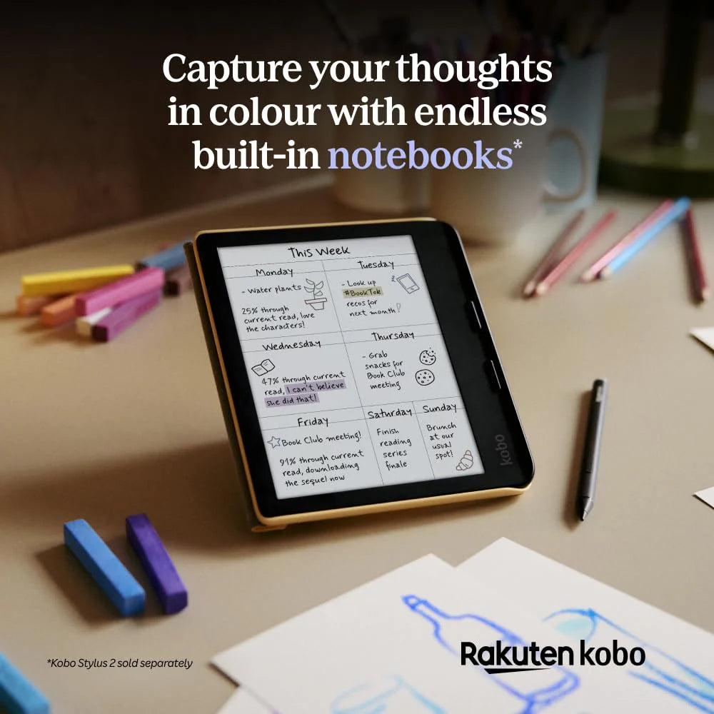 Libra Colour Ereader z 7 Glare-free wyświetlacz