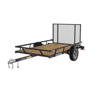 5 ft. X 8 ft. drewno podłoga Utility przyczepa W Sliding Rail system
