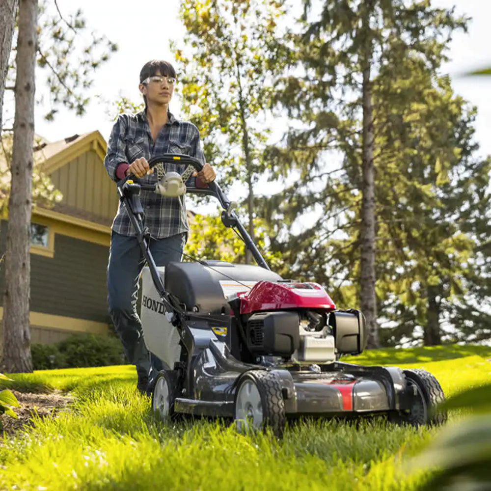 Lawn Mower - 21-in Nexite Deck Self-propelled, Versamow 4-in-1 System Hydrostatic Drive Electric Start GCV200 Engine - Featuring Roto-stop
