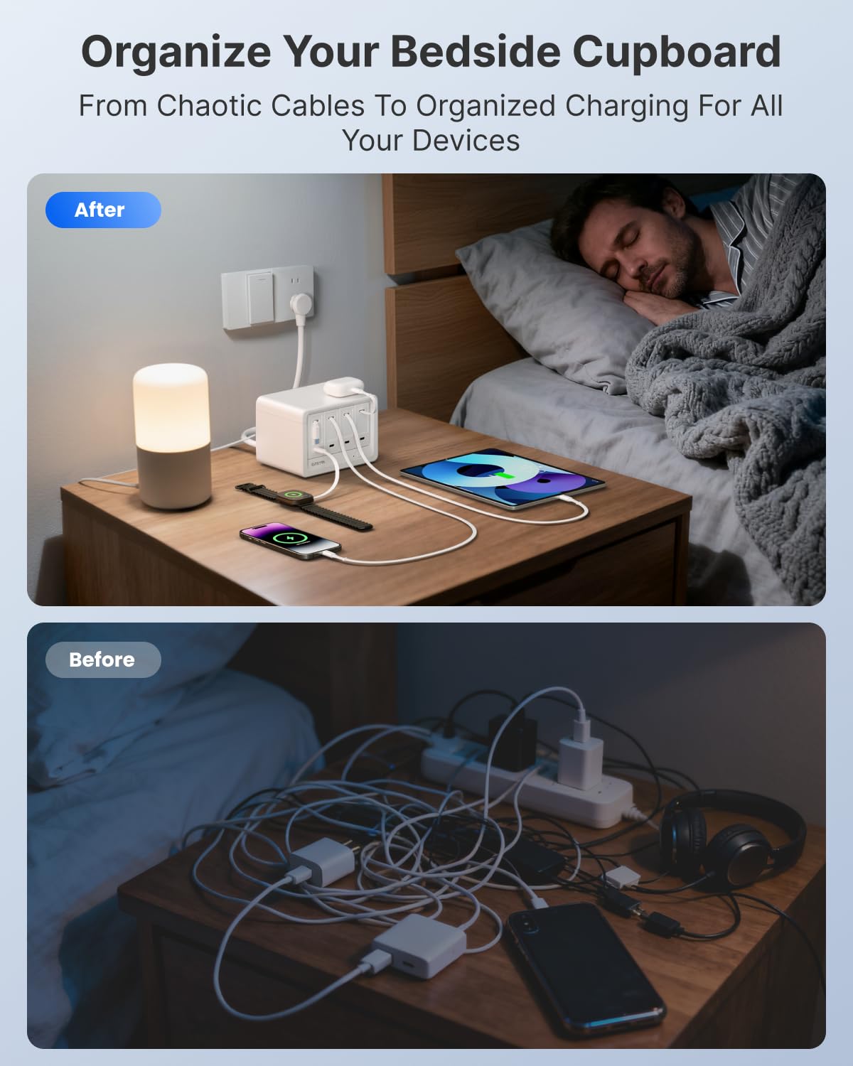 12-in-1 Desktop ładowanie stacja z Surge Protection