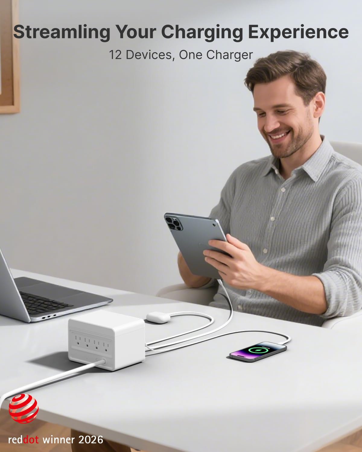12-in-1 Desktop ładowanie stacja z Surge Protection