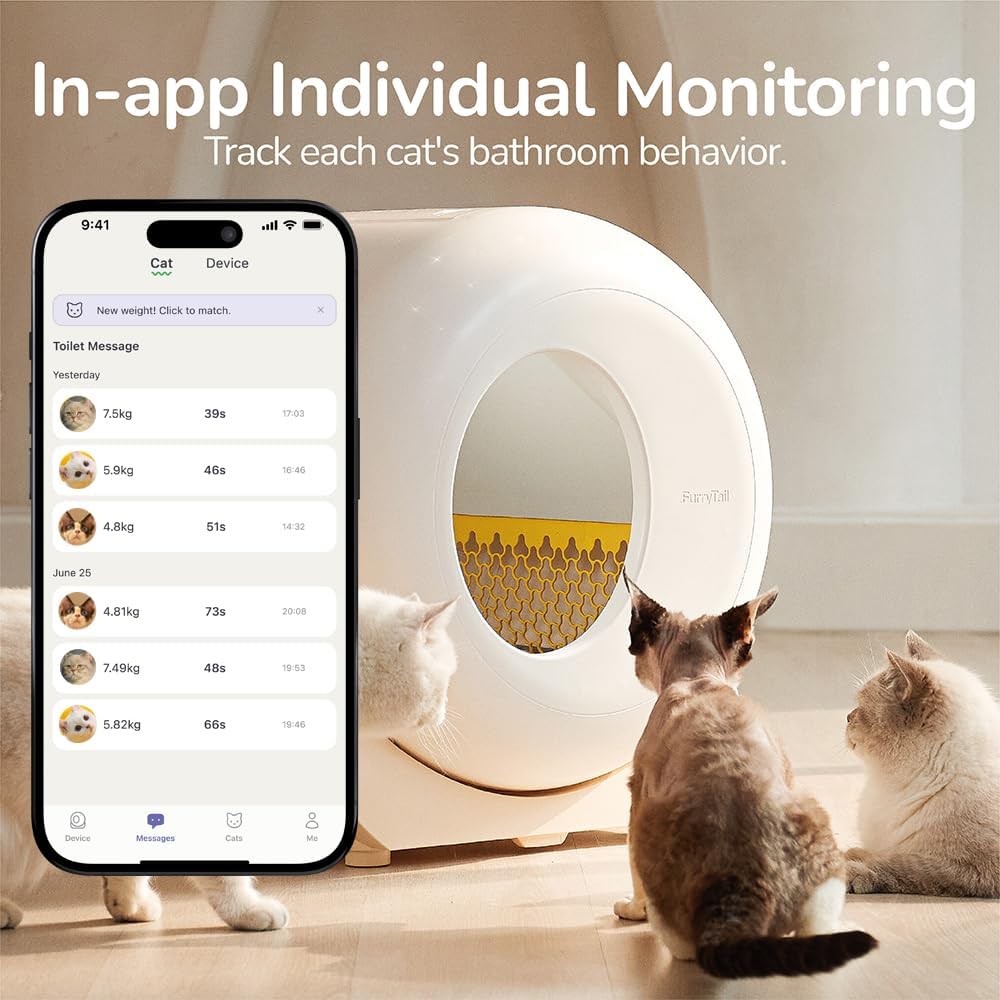 Self-cleaning kuweta dla kota z App i Odor sterowanie