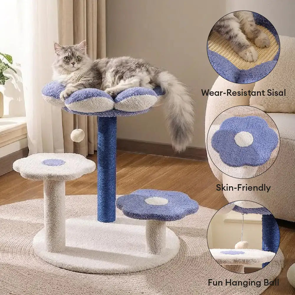 Scratching Post, Flower Multi-level Sisal, dla kota Tree