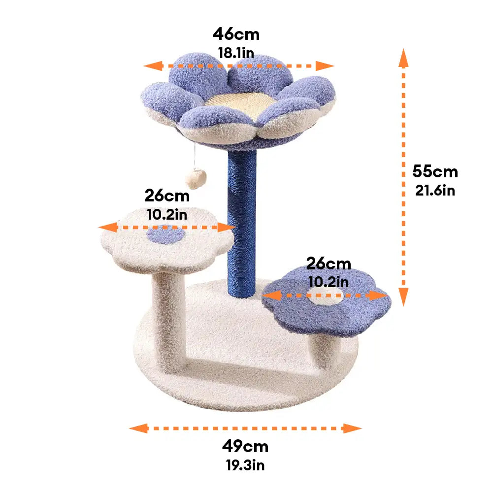 Scratching Post, Flower Multi-level Sisal, dla kota Tree