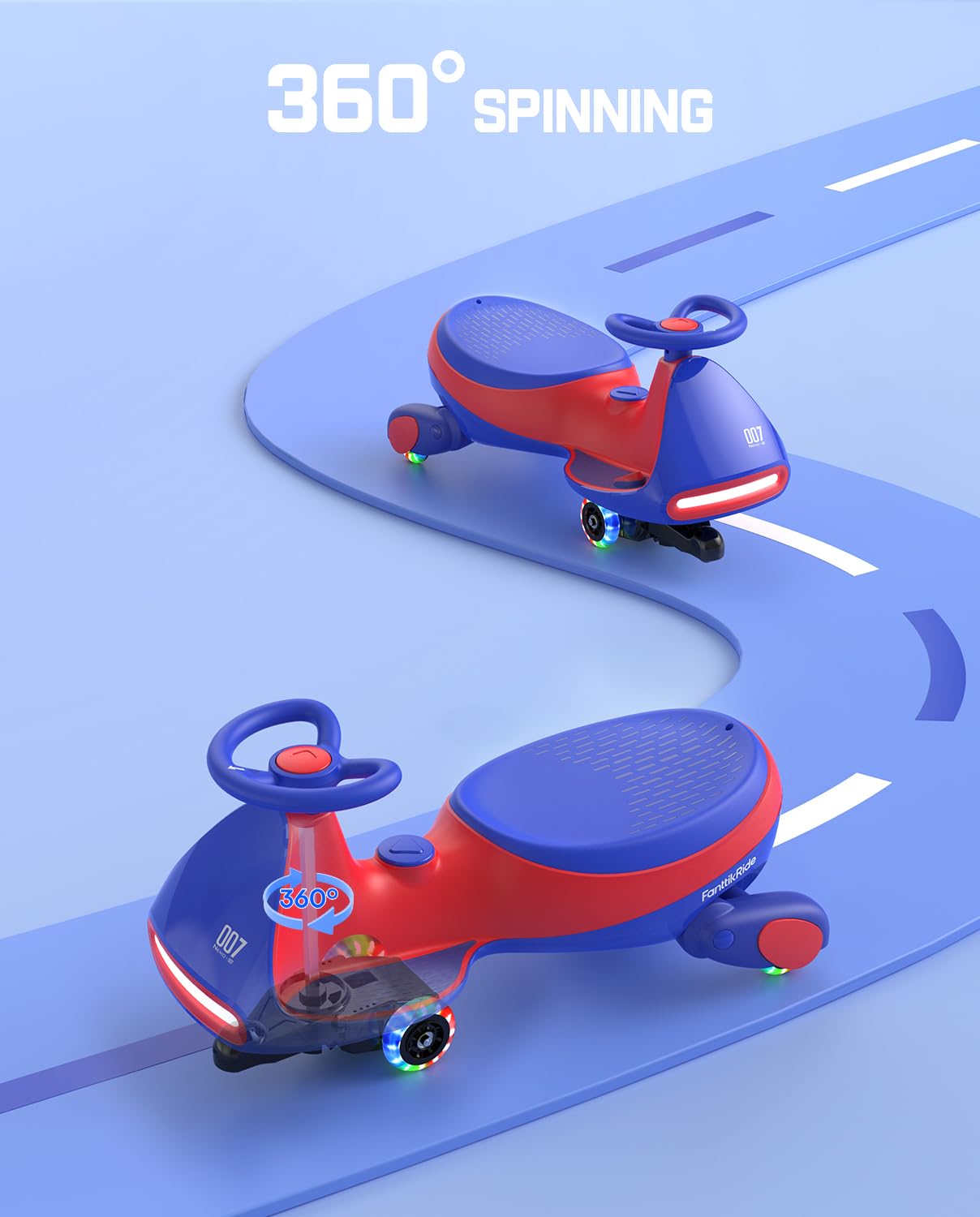 N7 Pro elektryczny Wiggle samochodowy z Pedal z niebieski