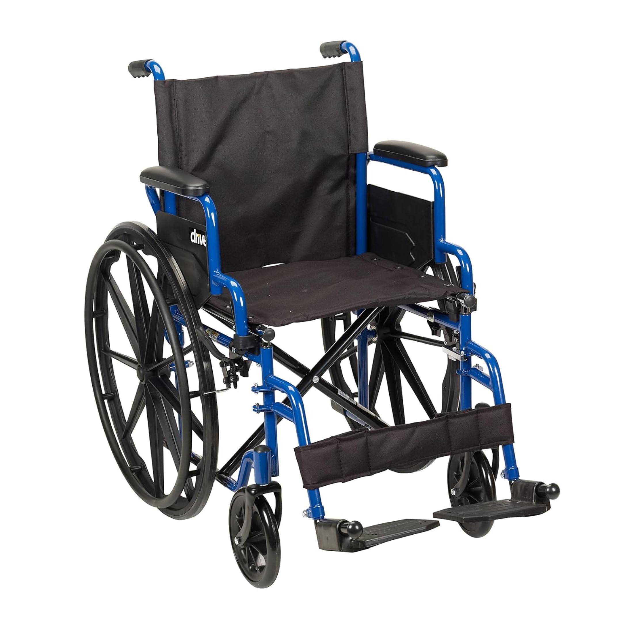 Niebieski Streak lekki przenośny składany Wheelchair