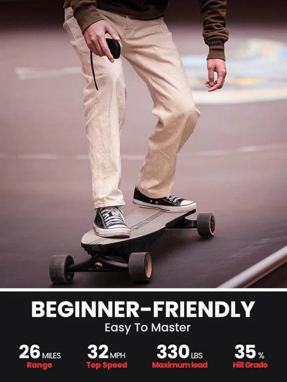 Skateboard - Electric Model Featuring 32 MPH, 26 Mile Range, Dual 1000W Motors, Longboard for Adults and Teens, 6-Month Warranty