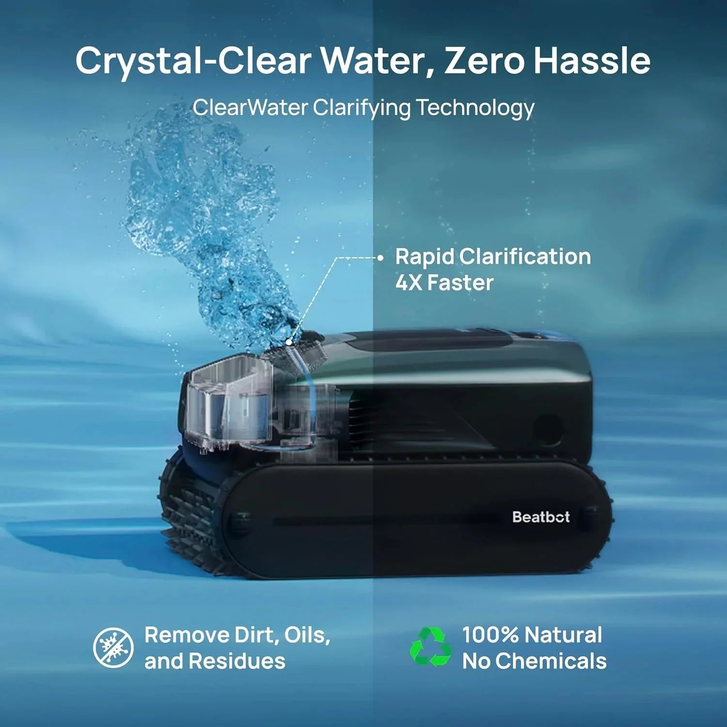 Vacuum - AquaSense 2 Pro Cordless Pool, Robot - Unmatched 5-in-1 Cleaning, Surface Parking, Skims Water Surface with APP Control, Water