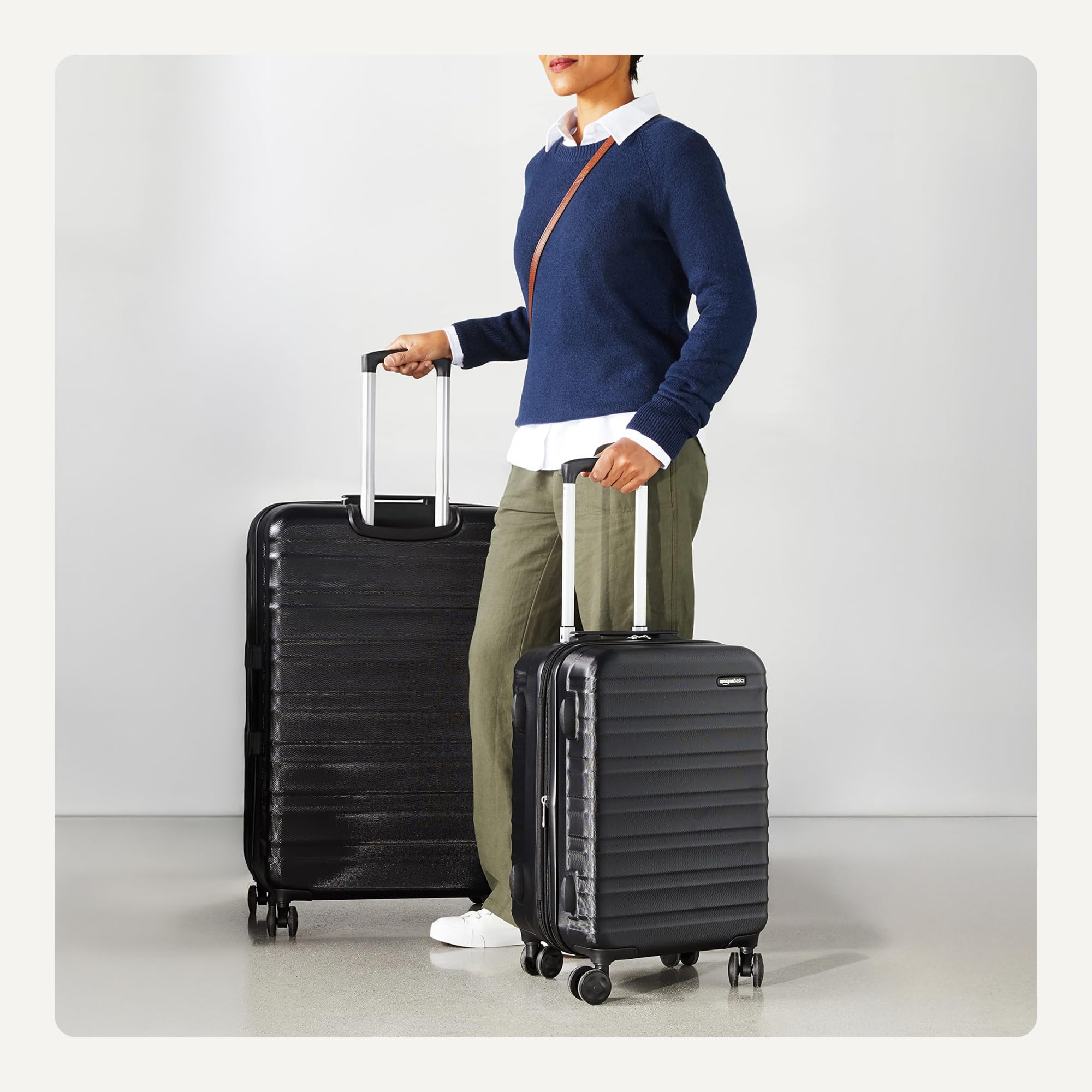 Bagaz, 2-elementowy Hardside, zestaw, Expandable czarny Suitcases