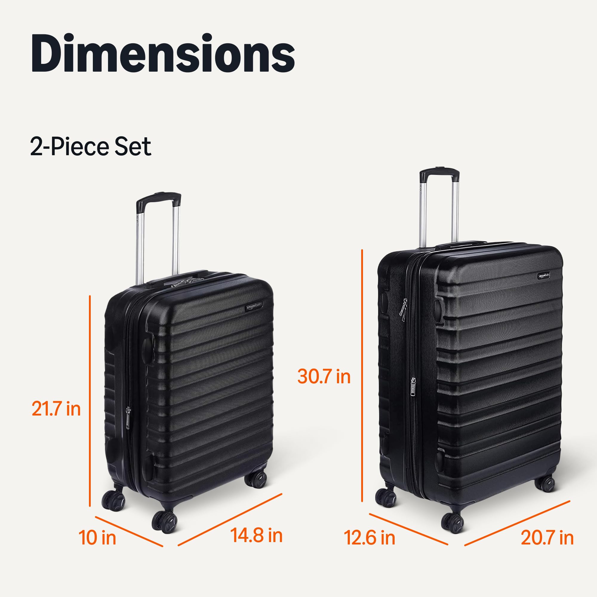 Bagaz, 2-elementowy Hardside, zestaw, Expandable czarny Suitcases