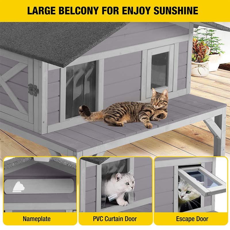 Drewniany dla kota domek AIR92-M z Weatherproof dla kota schronienie do Feral Cats