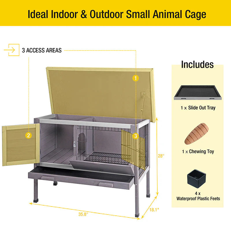 1787457333_s5o5ta15 Hutch, zewnętrzny Rabbit, AIR01-B, metal Wire siatka Above Tray, 3.1ft2