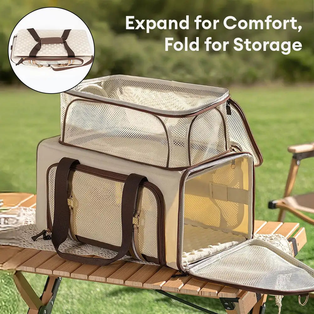 Carrier, 3 w 1 Breathable Large-capacity Expandable dla kota, torba, do podrozny i Airline