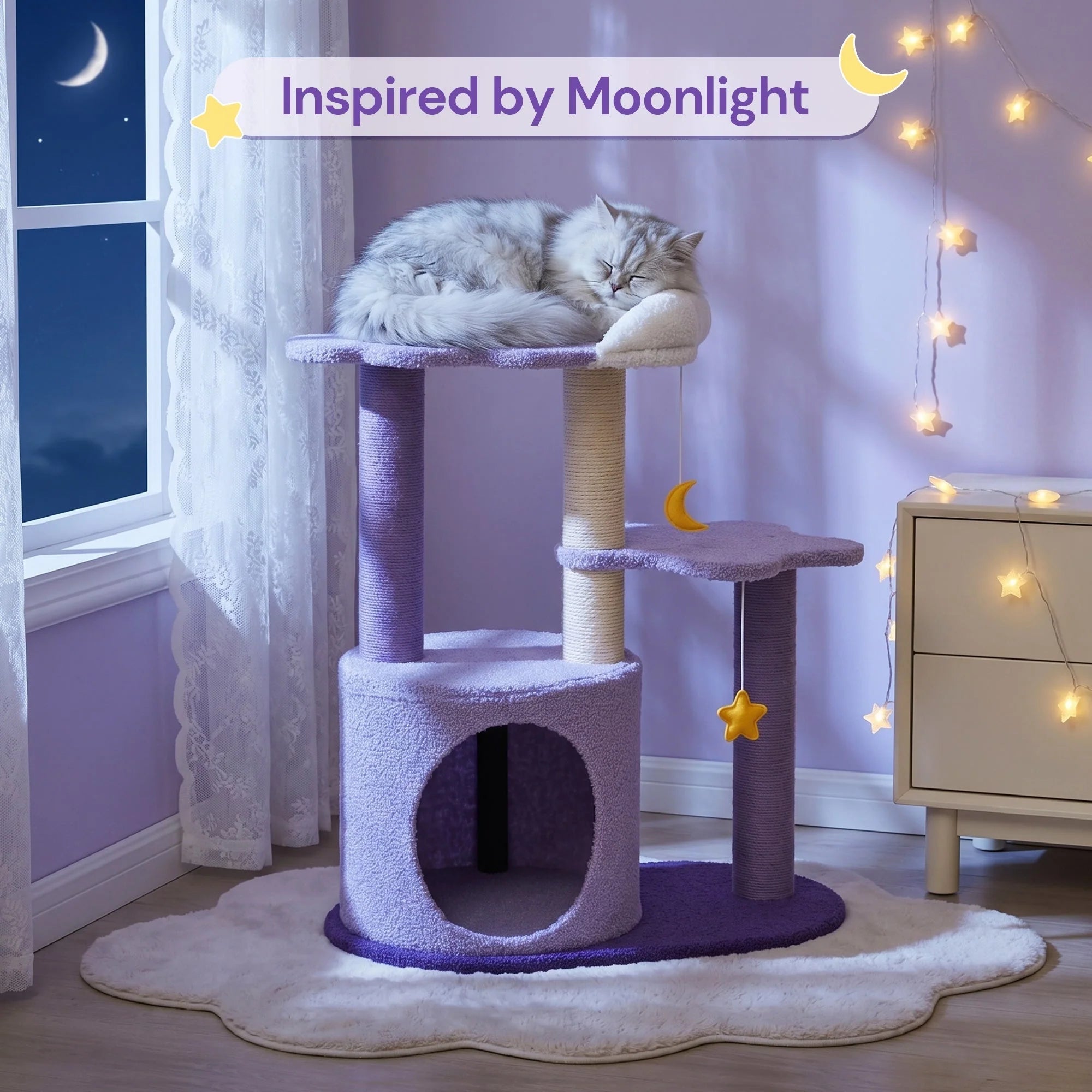 28 Moonlight Cottage dla kota Tree
