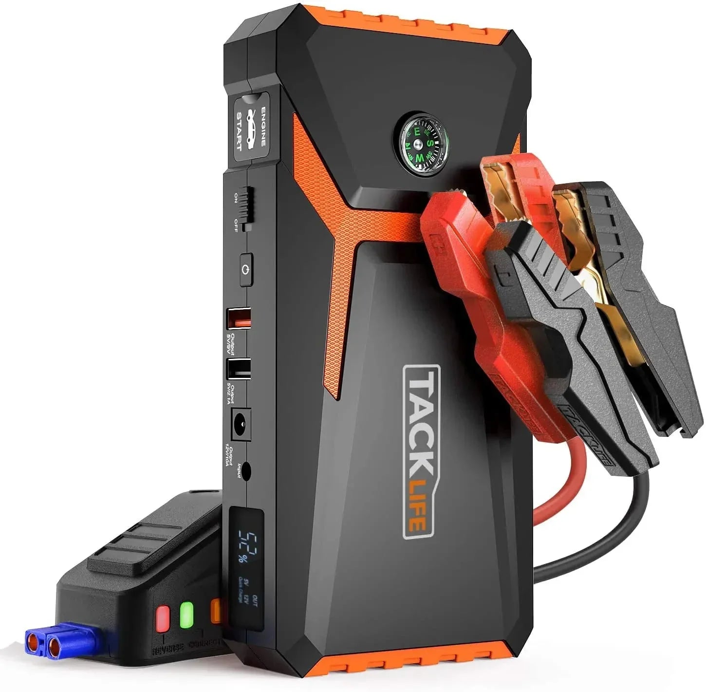 1787463158_hNncNXqe Jump Starter - T8 800A Peak 18000mAh Car, (Up to 7.0L Gas - 5.5L Diesel Engine) with LCD Screen, USB Quick Charge, 12V Auto Battery Booster