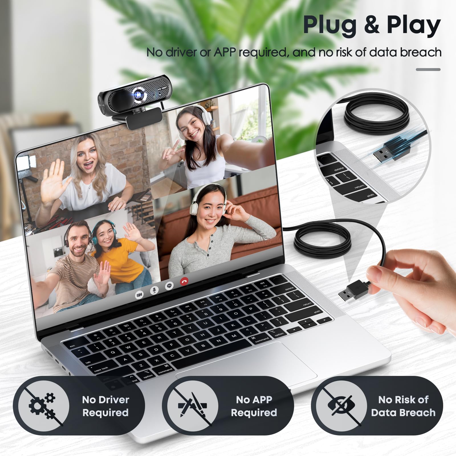 1080P HD Webcam z wysoki Definition Video Quality