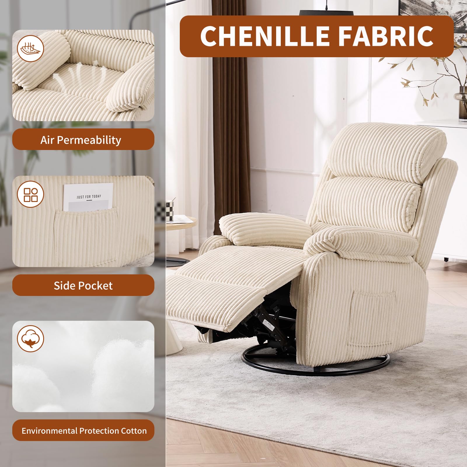 1787465427_syOLkree Adult 360 Degrees Rocking fotel rozkładany, Velvet Beige